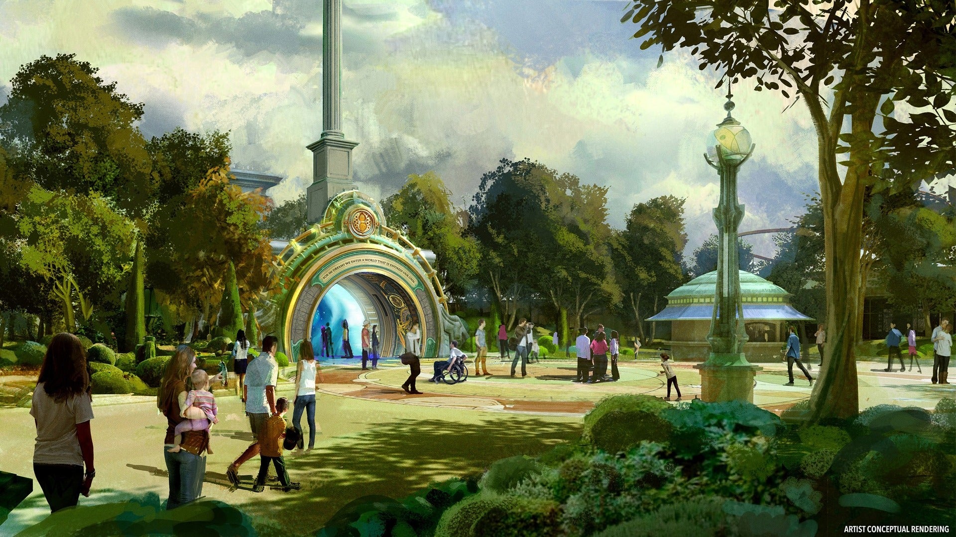 artist render of ministry of magic at universal orlando